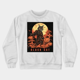 Black Cat Halloween Crewneck Sweatshirt